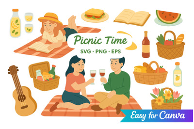 Picnic Time Clipart Set