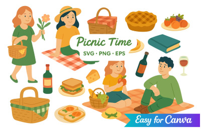 Picnic Time Clipart Set