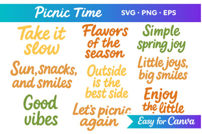 Picnic Time Lettering Set