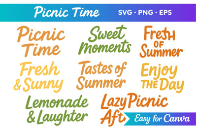 Picnic Time Lettering Set