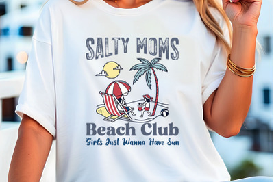 The Beach Club Trendy Summer T-Shirt Design