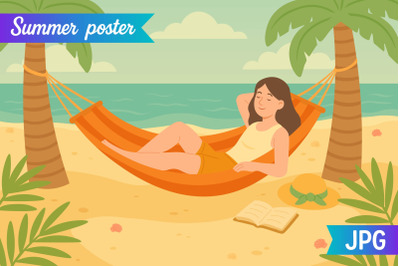 Beach Hammock Poster