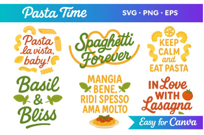 Italian Food Lettering Stickers