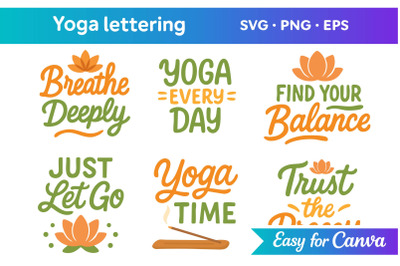 Yoga Lettering Pack