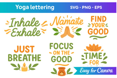 Yoga Lettering Pack