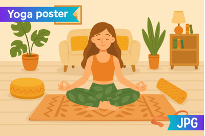 Home Yoga Poster