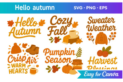 Autumn Lettering Set