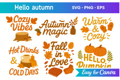 Autumn Lettering Set