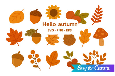 Autumn Leaves and Forest Elements