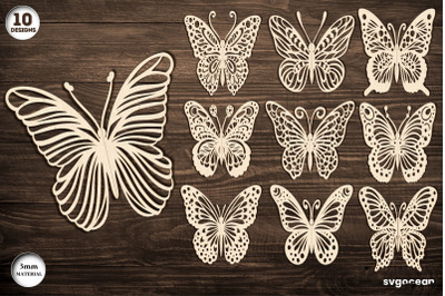 3D Butterflies Laser Cut Bundle