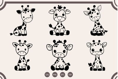 Cute Giraffe svg, Cute Giraffe svg Bundle, Baby Giraffe svg