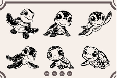 Turtle svg Bundle, Sea Turtle svg, Cute Sea Turtle svg, png