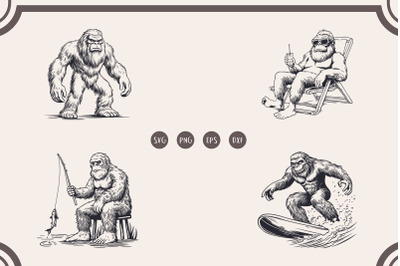 Bigfoot svg, Sasquatch svg, Bigfoot Clipart