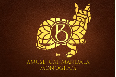 Amuse Cat Mandala Monogram