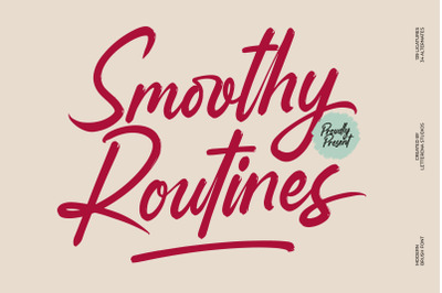 Smoothy Routines - Modern Brush Font