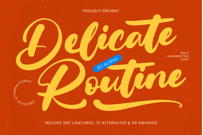Delicate Routine - Bold Handwritten Font