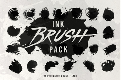 25 Splatter Ink Brush Pack