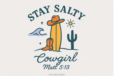 Stay Salty PNG&2C; Coastal Cowgirl PNG&2C; Fisherman Aesthetics&2C; Summer Shir