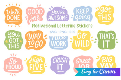 Motivational Lettering Stickers