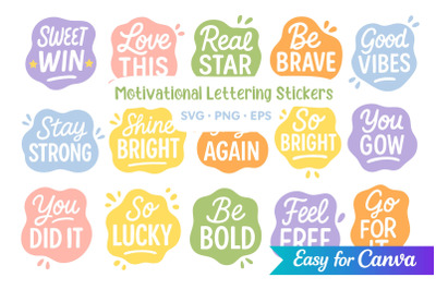Motivational Lettering Stickers