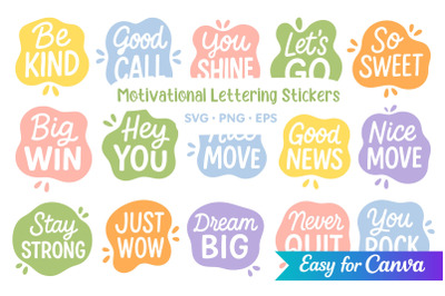 Motivational Lettering Stickers