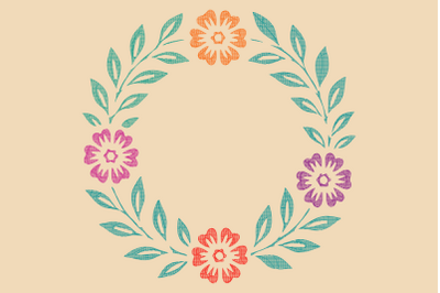 Floral Flower Wreath Pattern