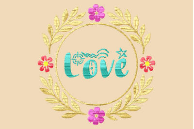 Love gold border