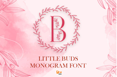 Little Buds Monogram Wreath