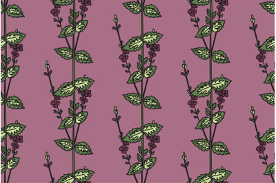 Botanical floral seamless pattern with wildflowers vector illustration