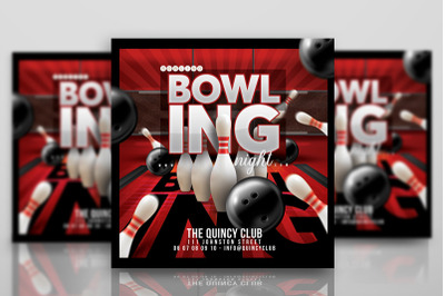 Bowling Game Night Flyer