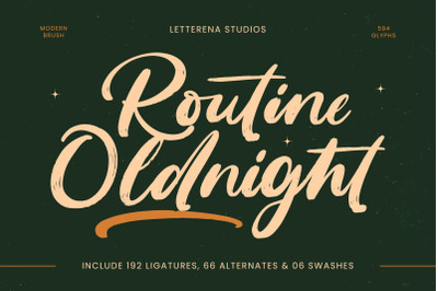 Routine Oldnight - Modern Brush Font