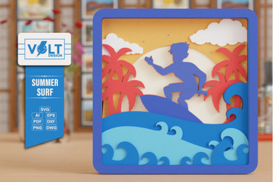 Summer SVG Beach 3D SVG Craft Design