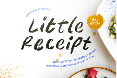 Little Receipt - Rough Brush Font