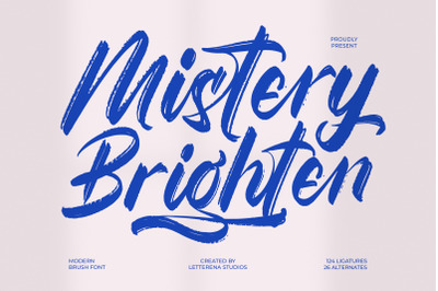 Mistery Brighten - Modern Brush Font