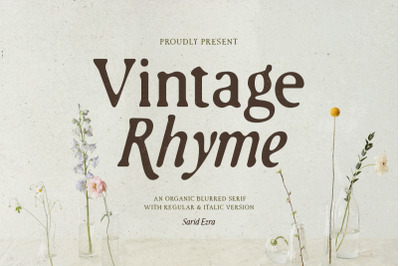 Vintage Rhyme - Blurred Serif