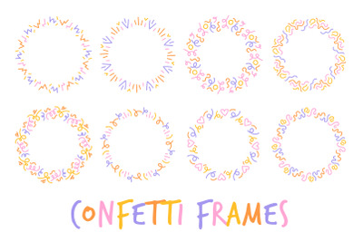 Celebratory Doodle Frames PNG Clipart