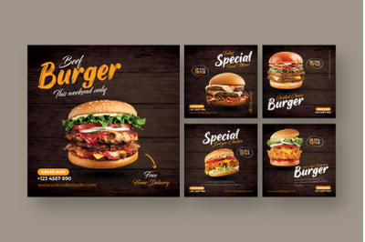 Burger - Instagram Post Template