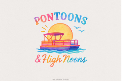 Pontoons and High Noons PNG, Pontoon PNG, River Rat PNG, Lake PNG, Lak