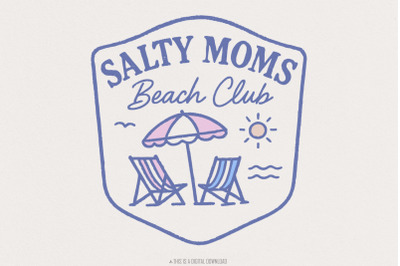 Salty Moms Beach Club PNG, Mothers Day Shirt, Mom Shirt, Family Vacati