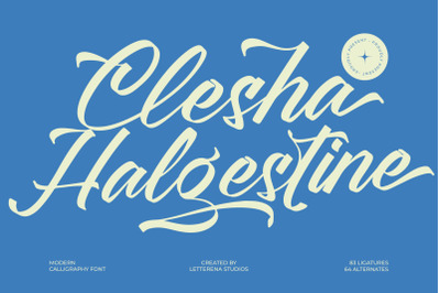 Clesha Halgestine - Modern Calligraphy Font