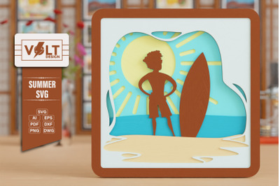 Summer SVG Beach 3D SVG Craft Design