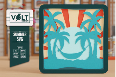 Summer SVG Beach 3D SVG Craft Design