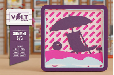 Summer SVG Beach 3D SVG Craft Design