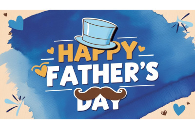 4 Colorful text Father&#039;s Day in 3D style