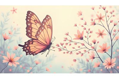 Butterfly whispers, minimalist vision