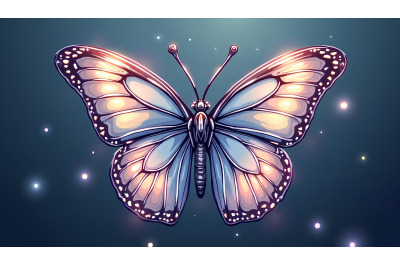 Butterfly with a touch of silver Silver Glow Art
