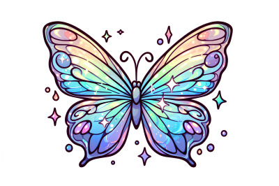 Butterfly with iridescent hues Light Reflection Art