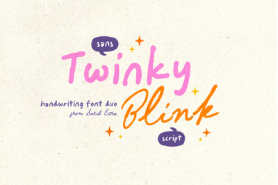 Twinky Blink - Cute Font Duo