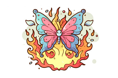 Butterfly with wings of fire Elemental Art
