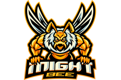 Mighty bee esport mascot logo design